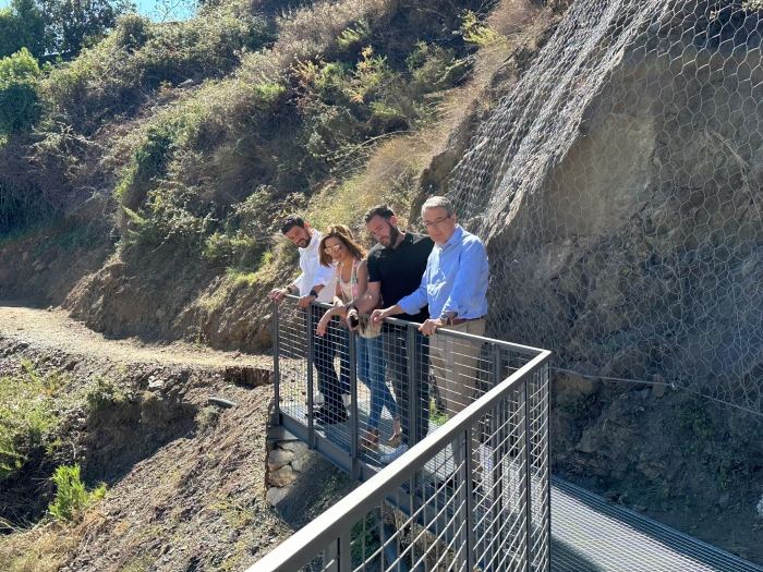 La Diputación amplía la ‘Ruta de los Molinos’ de Árchez con un nuevo tramo de este sendero fluvial