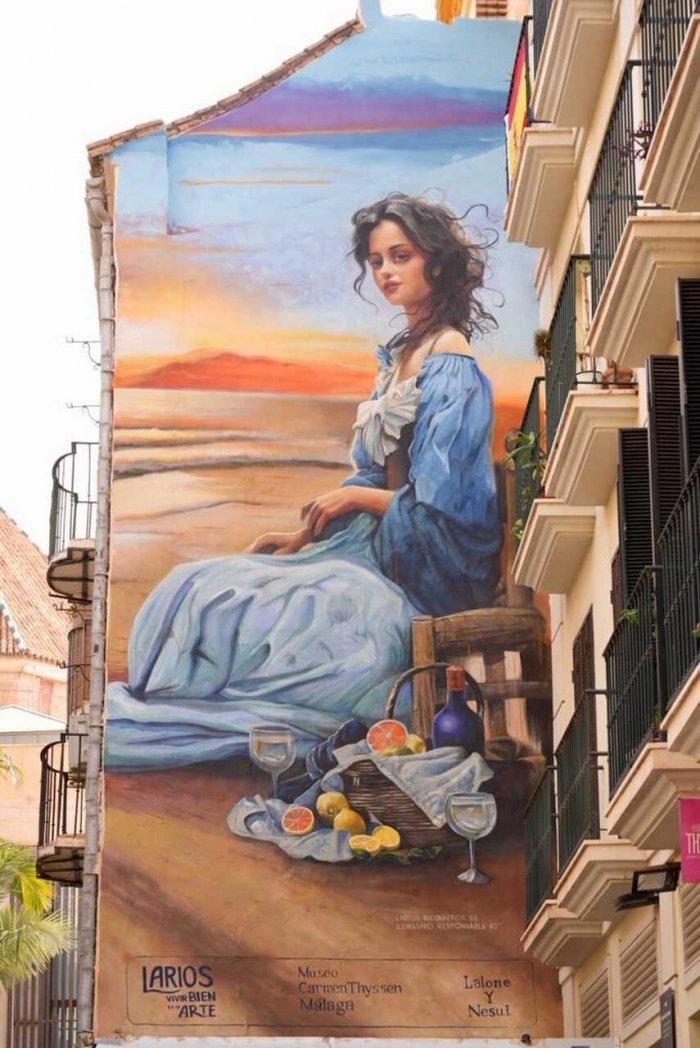 El Museo Carmen Thyssen Málaga y Larios inauguran un nuevo mural artístico