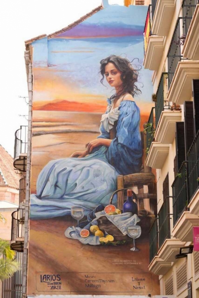 The Museo Carmen Thyssen Málaga and Larios unveil a new art mural